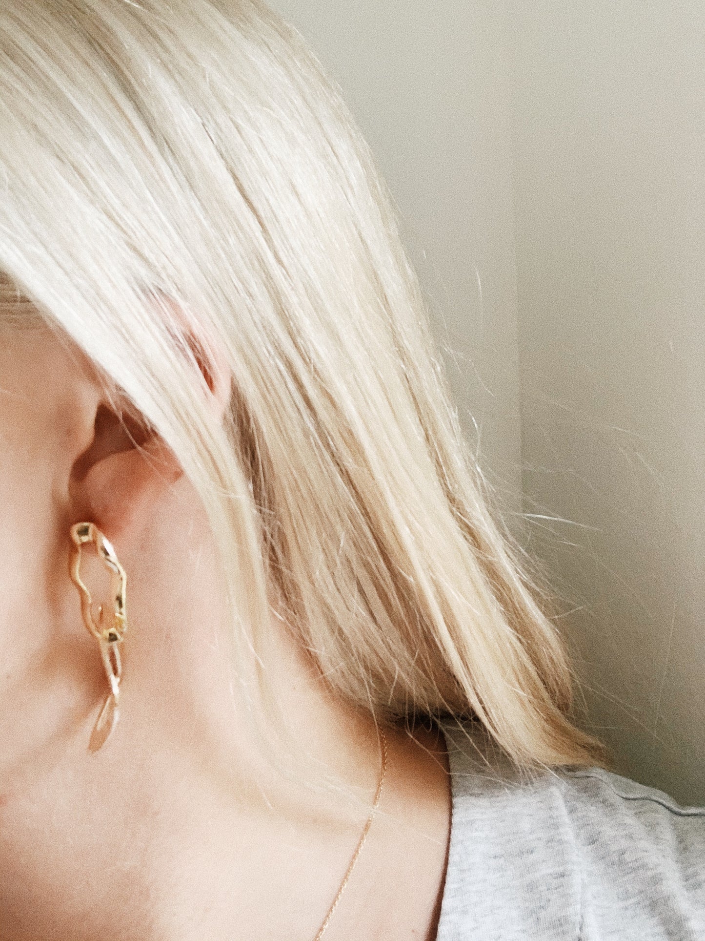Geometric Bliss Gold Hammer Stud Earrings | By: Life in the sun store