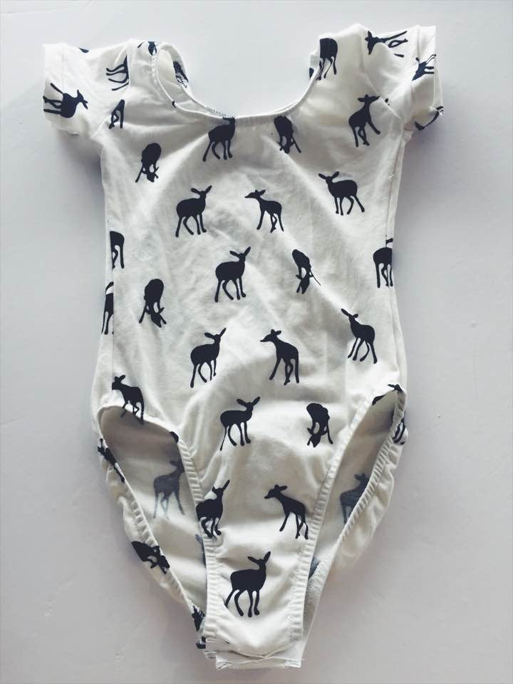 Monochrome Doe Cap Sleeve Body Suit- ORGANIC COTTON - BABYS AND GIRLS, UNISEX
