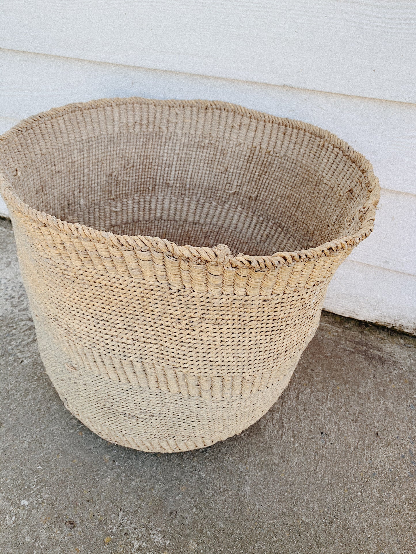Medium Sized Handmade African Basket