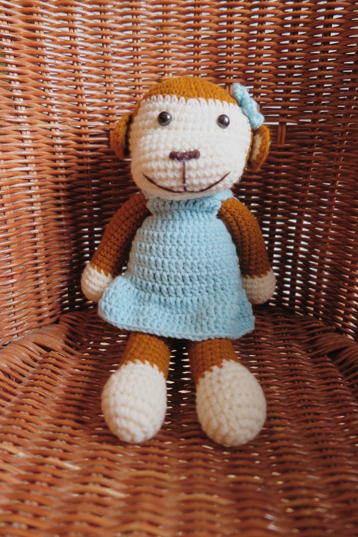 Milla Blue Monkey Crochet Doll