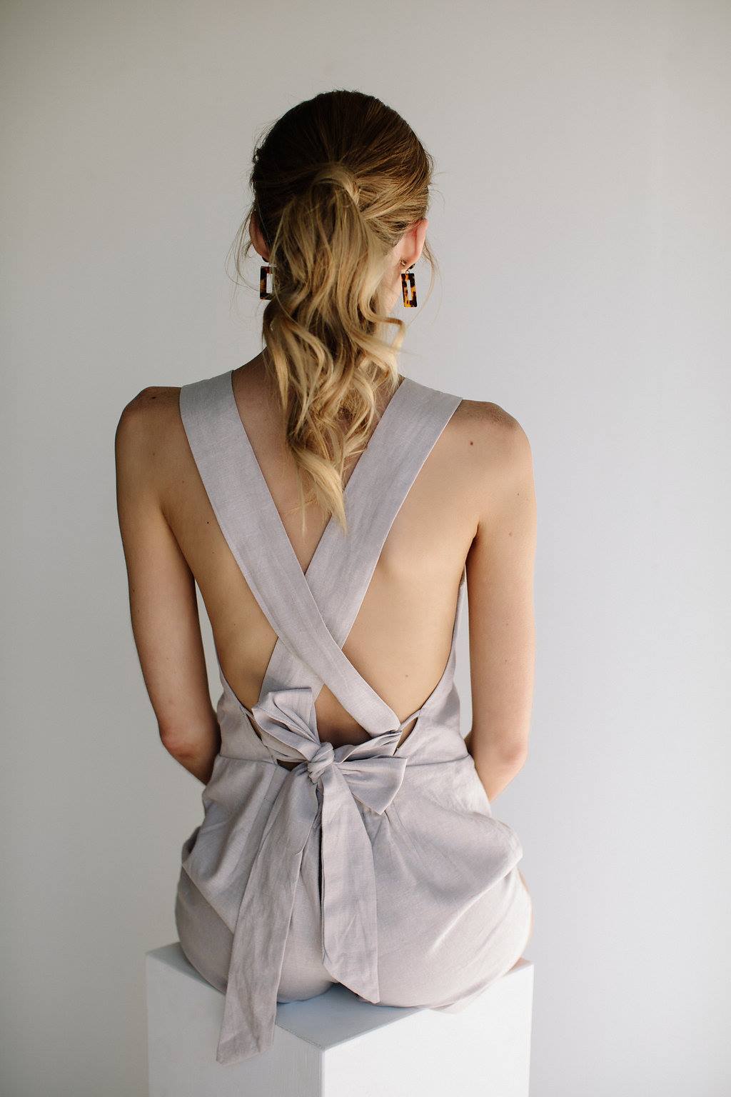 VALENTINA PLAYSUIT - GREY LILAC