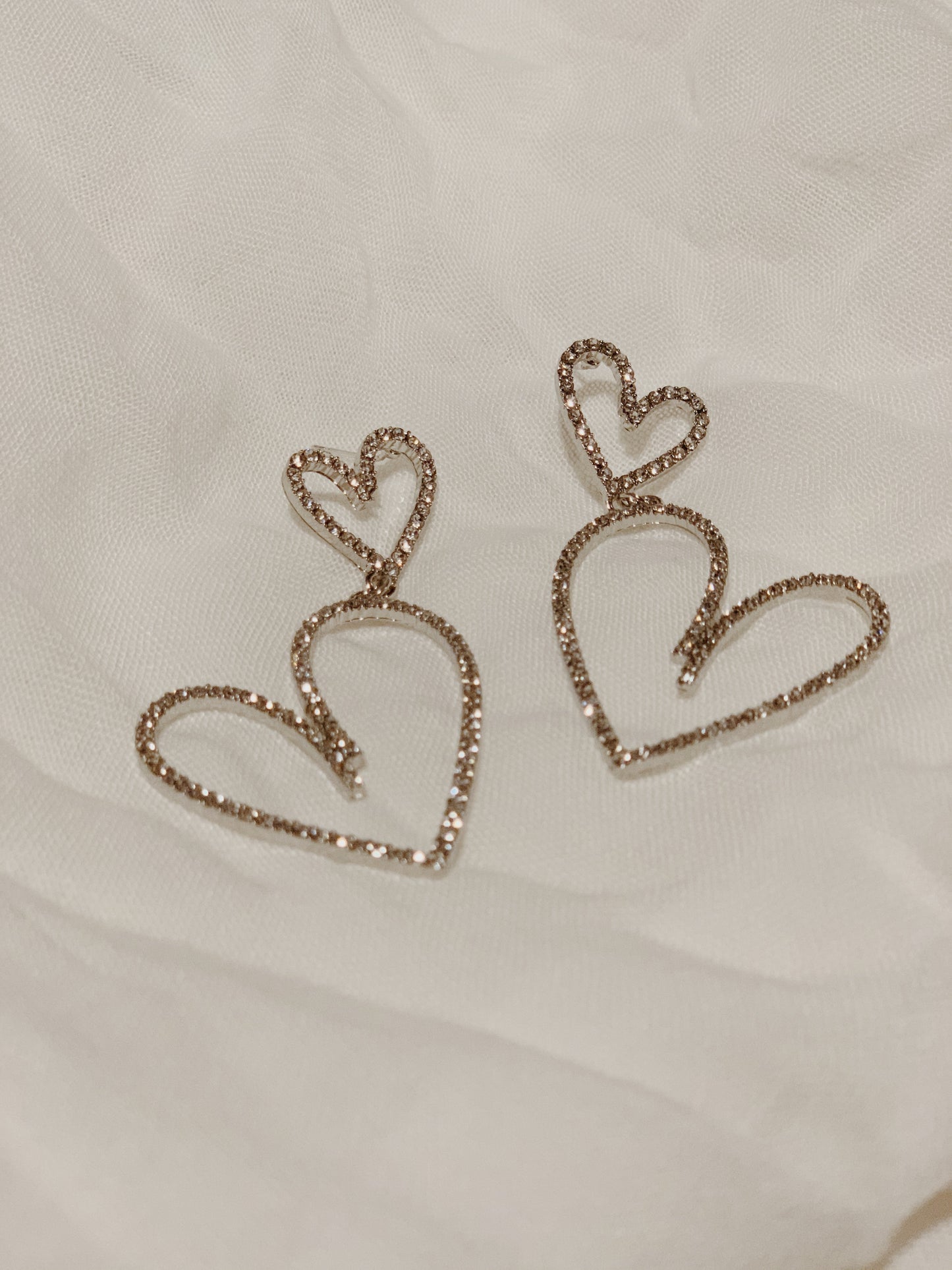 Diamante Wild Heart Drop Earrings | By: Life in the sun store
