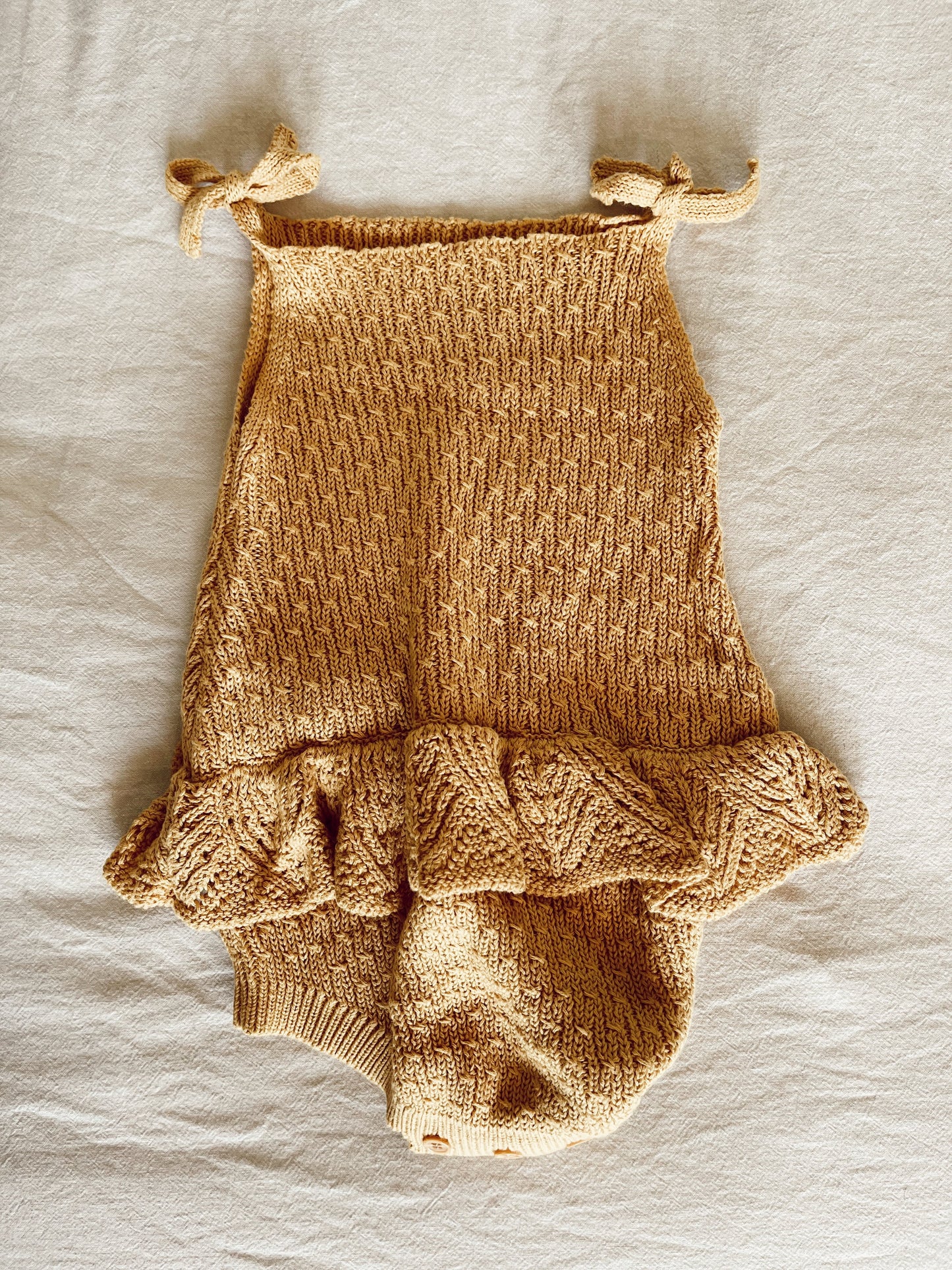 ZEST FRILL KNITTED ROMPER - BABY