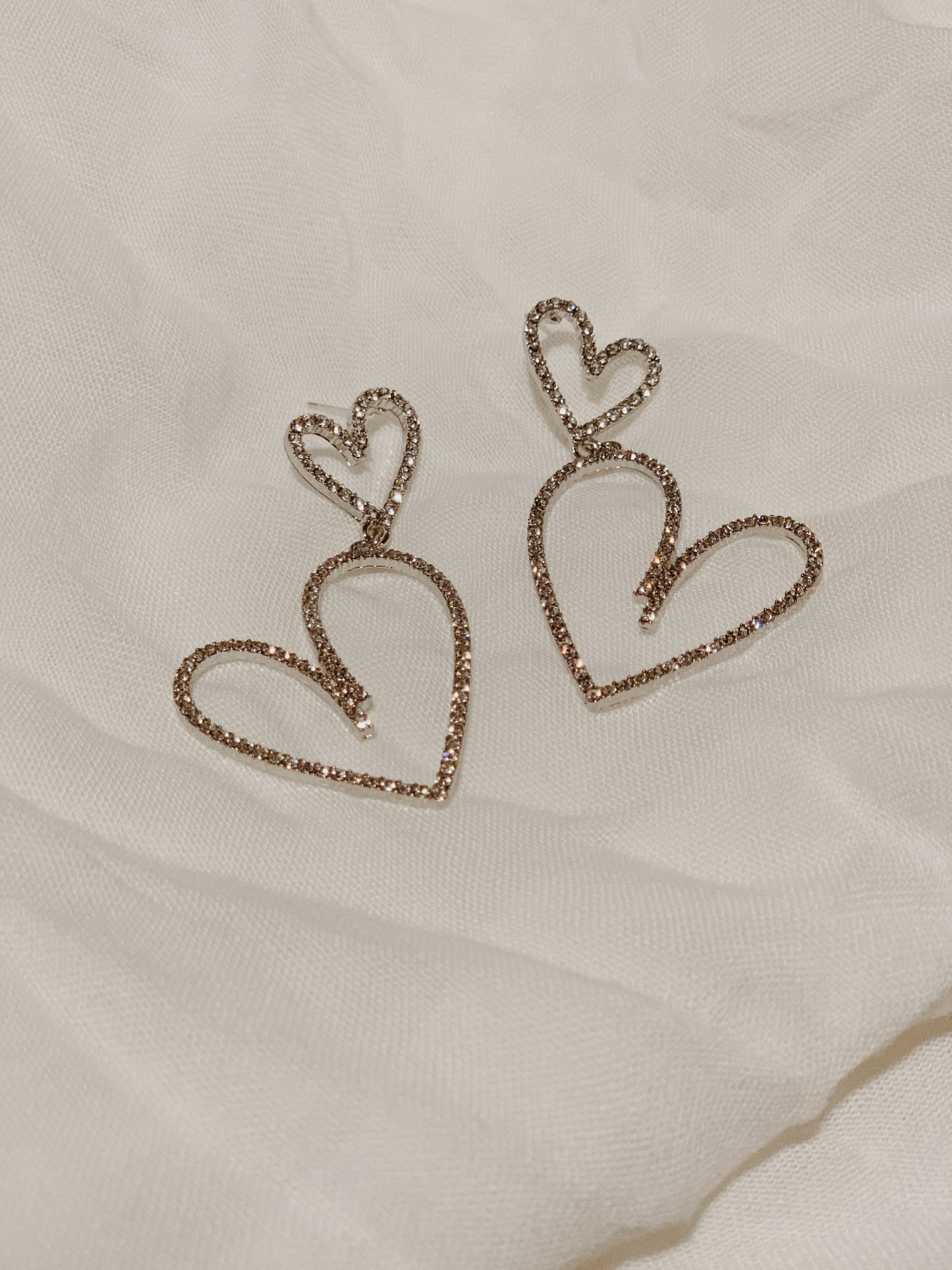 Diamante Wild Heart Drop Earrings | By: Life in the sun store