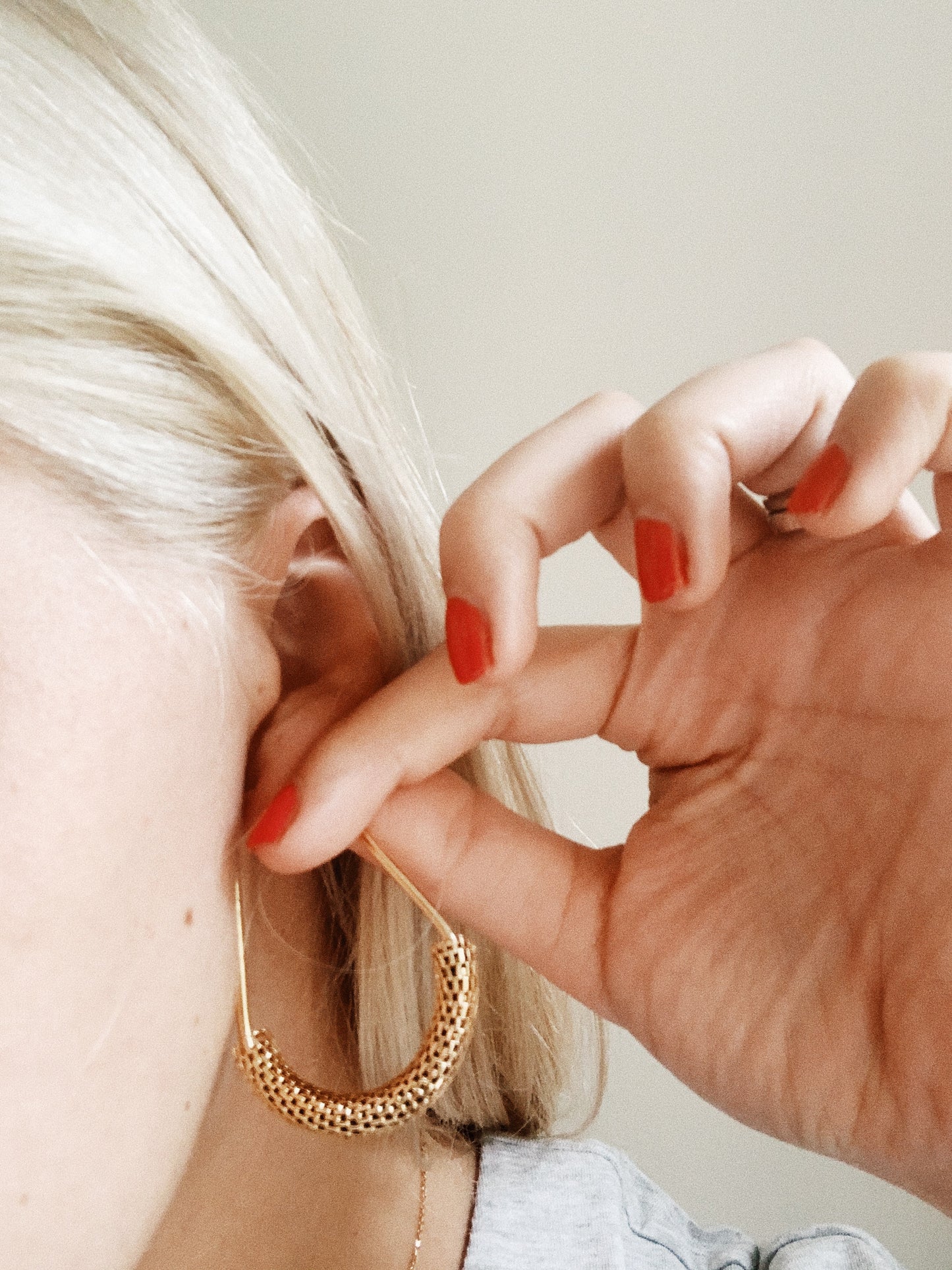 Gold hardware Mesh Uber Hoops | By: Life in the sun store