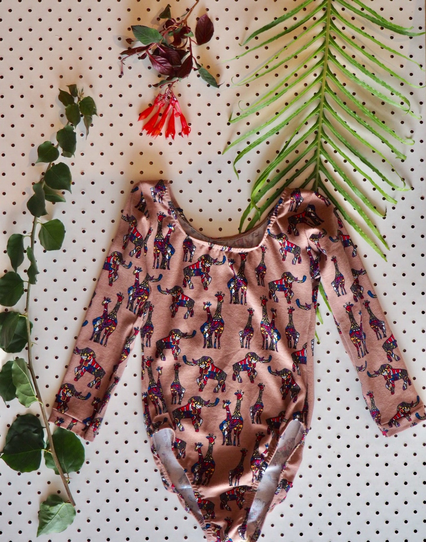 BABY + KIDS PRINTED ANIMALIA BODY SUIT LONG SLEEVE