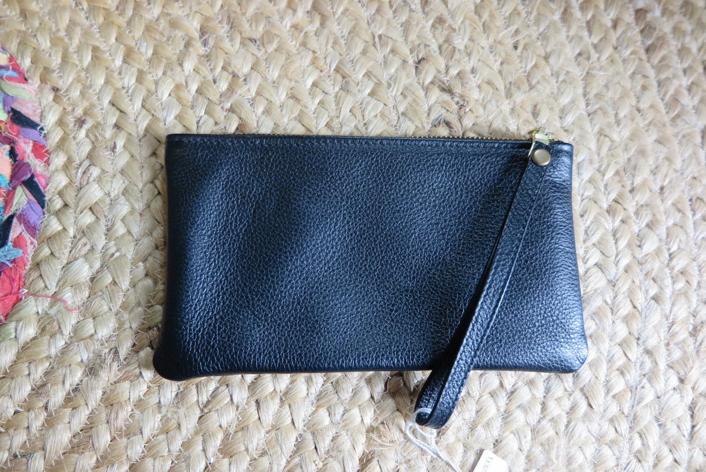 FURLA BLACK Genuine Handmade Leather Clutch