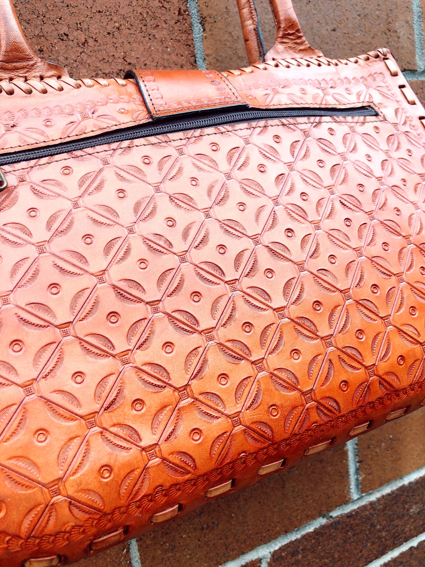 Vintage Style Genuine Leather Carry All Tote (Made in India)