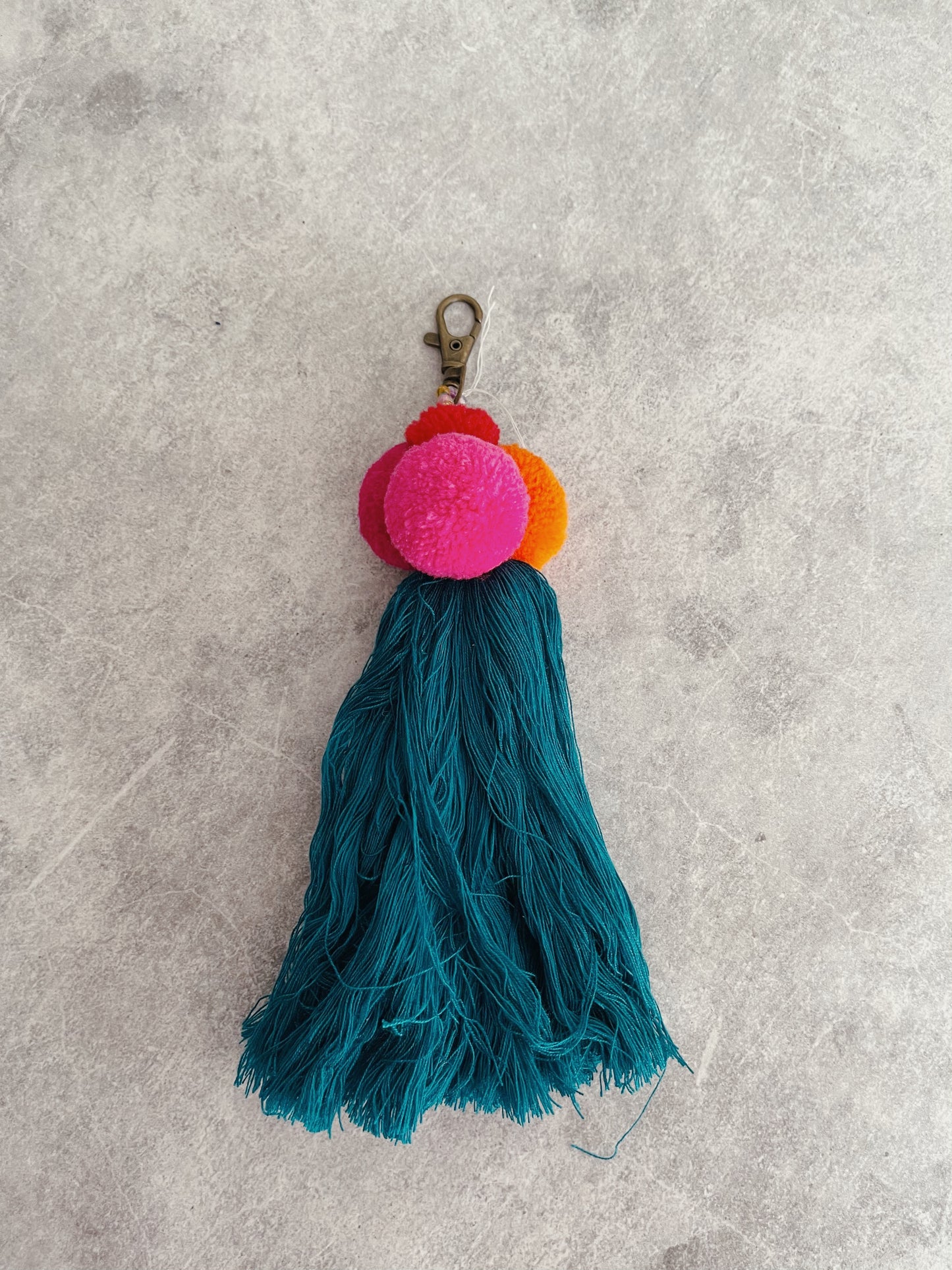 Fern Lush Pom Pom Keyring
