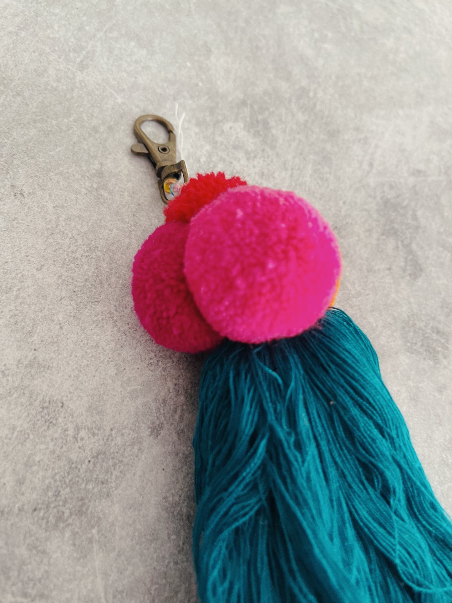 Fern Lush Pom Pom Keyring