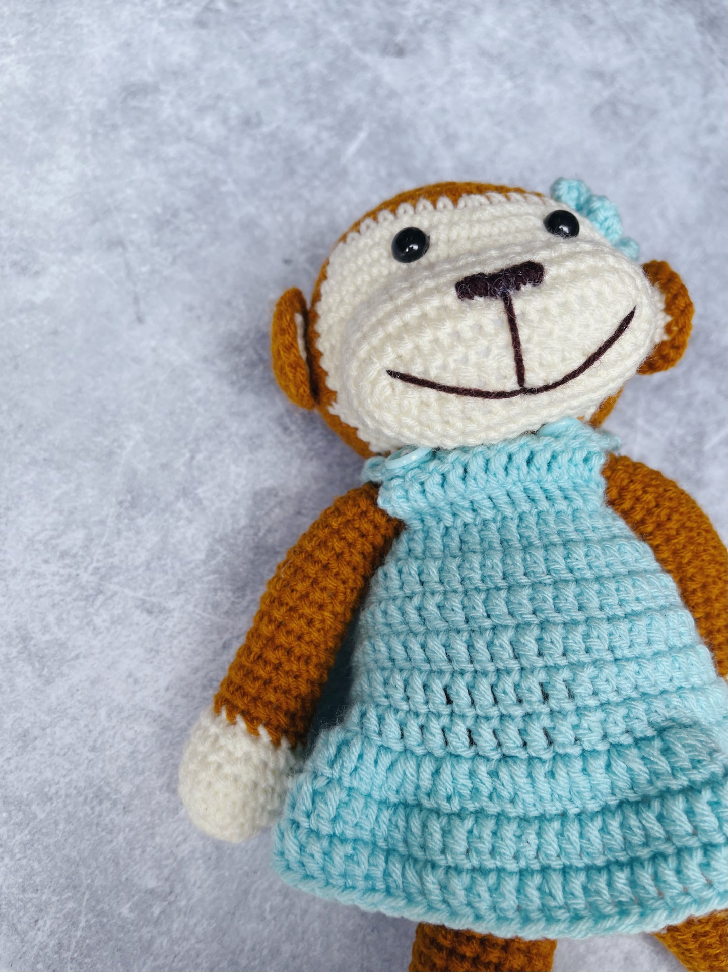 Milla Blue Monkey Crochet Doll