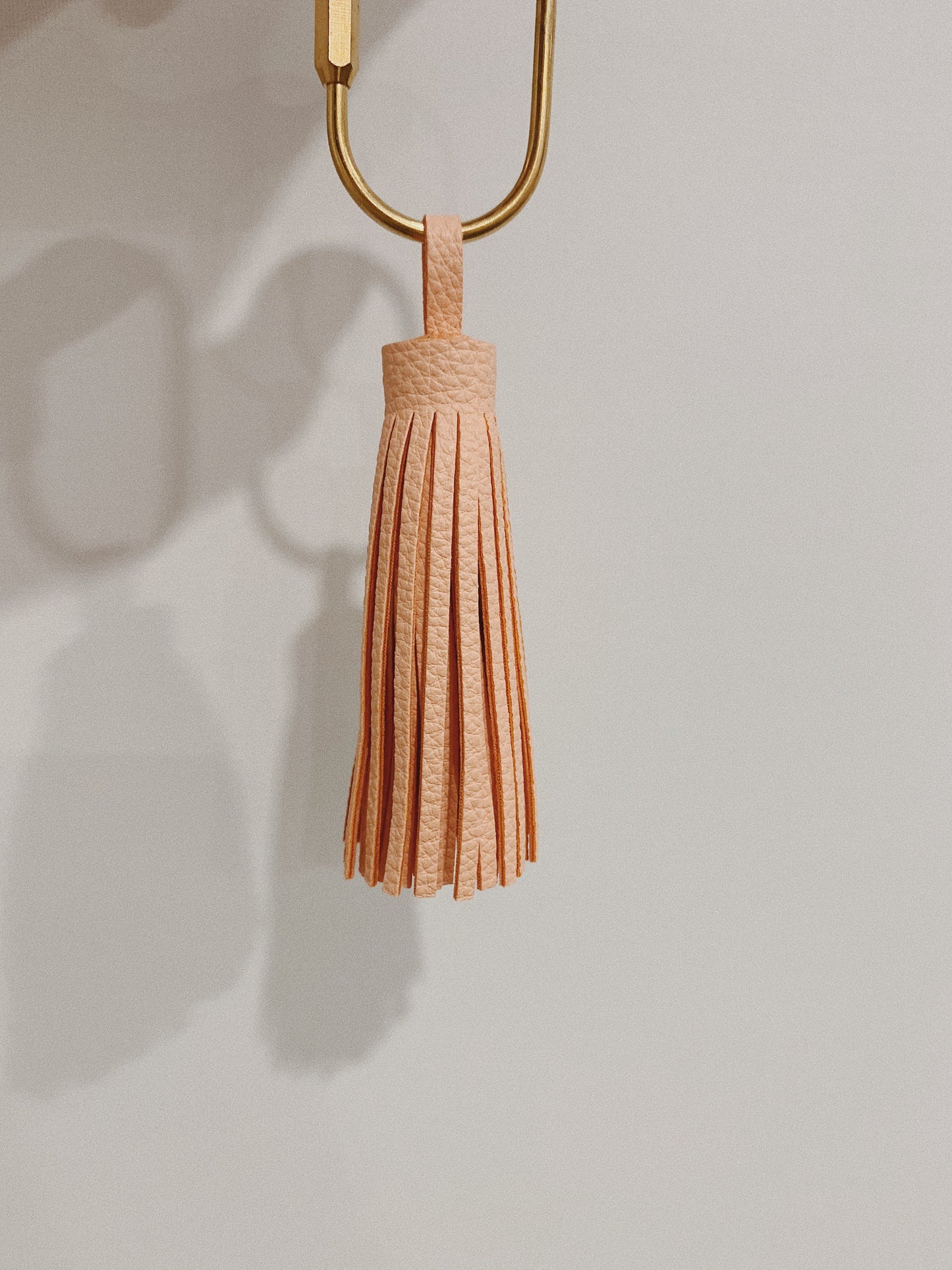 METAL + TASSEL KEY HOLDER BLUSH