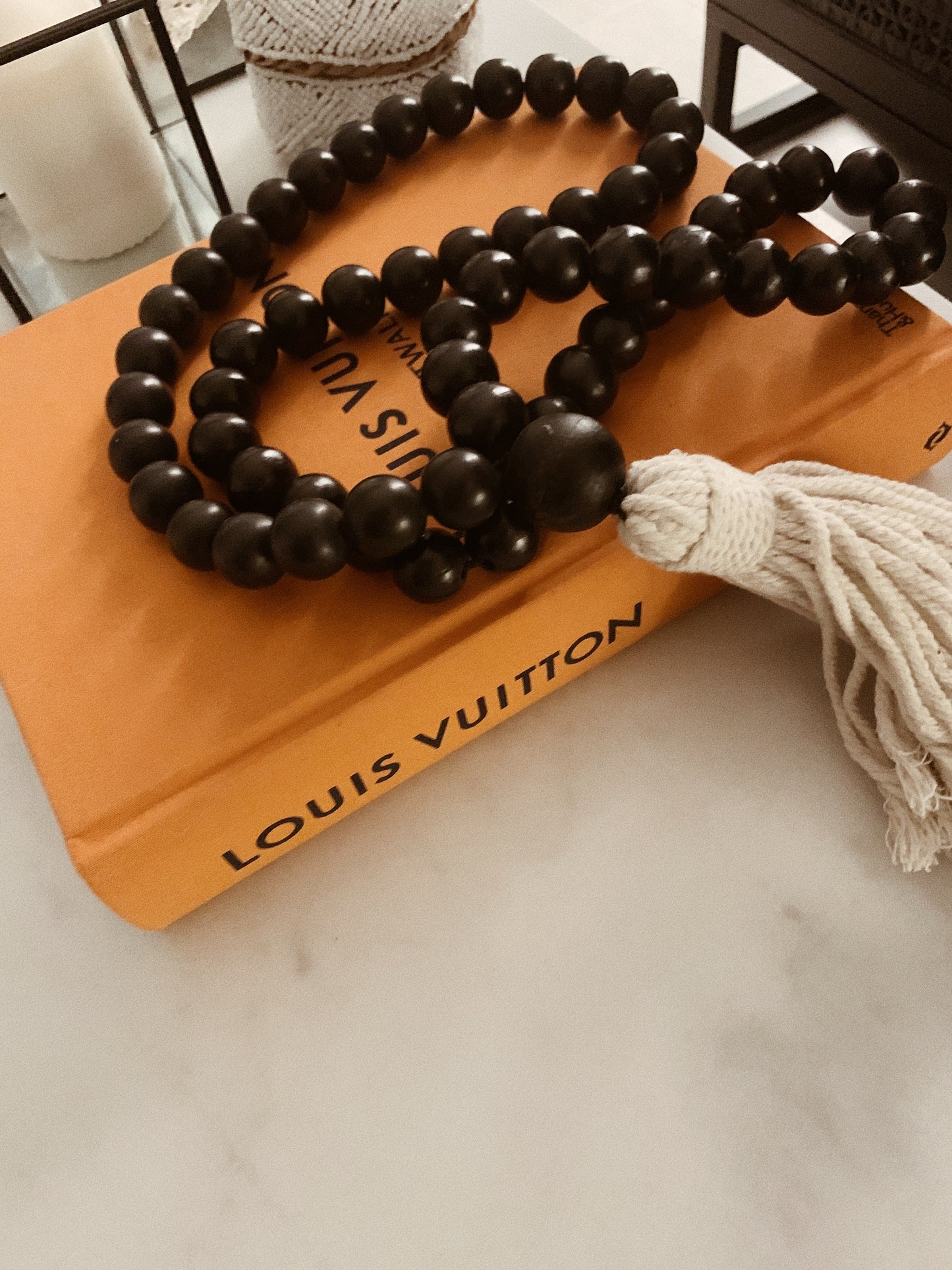 Black Tassel Beads
