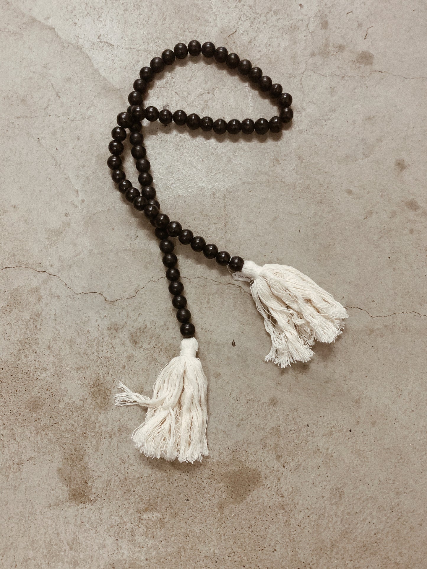 Styling Decorative Designed Black Tassel Ends - Natural