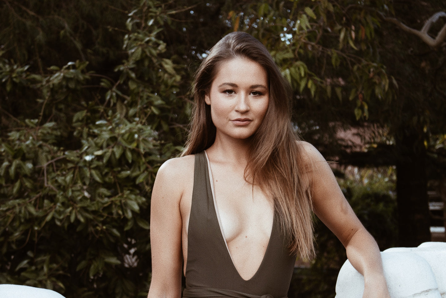 GERRY CAN // LILAH ONE PIECE // KHAKI AND NUDE