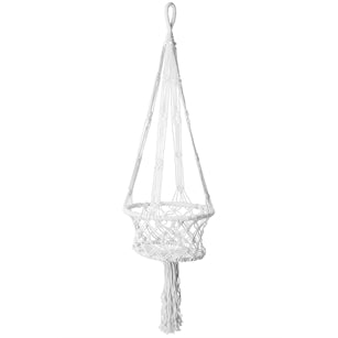 White Macrame Plant Hanger