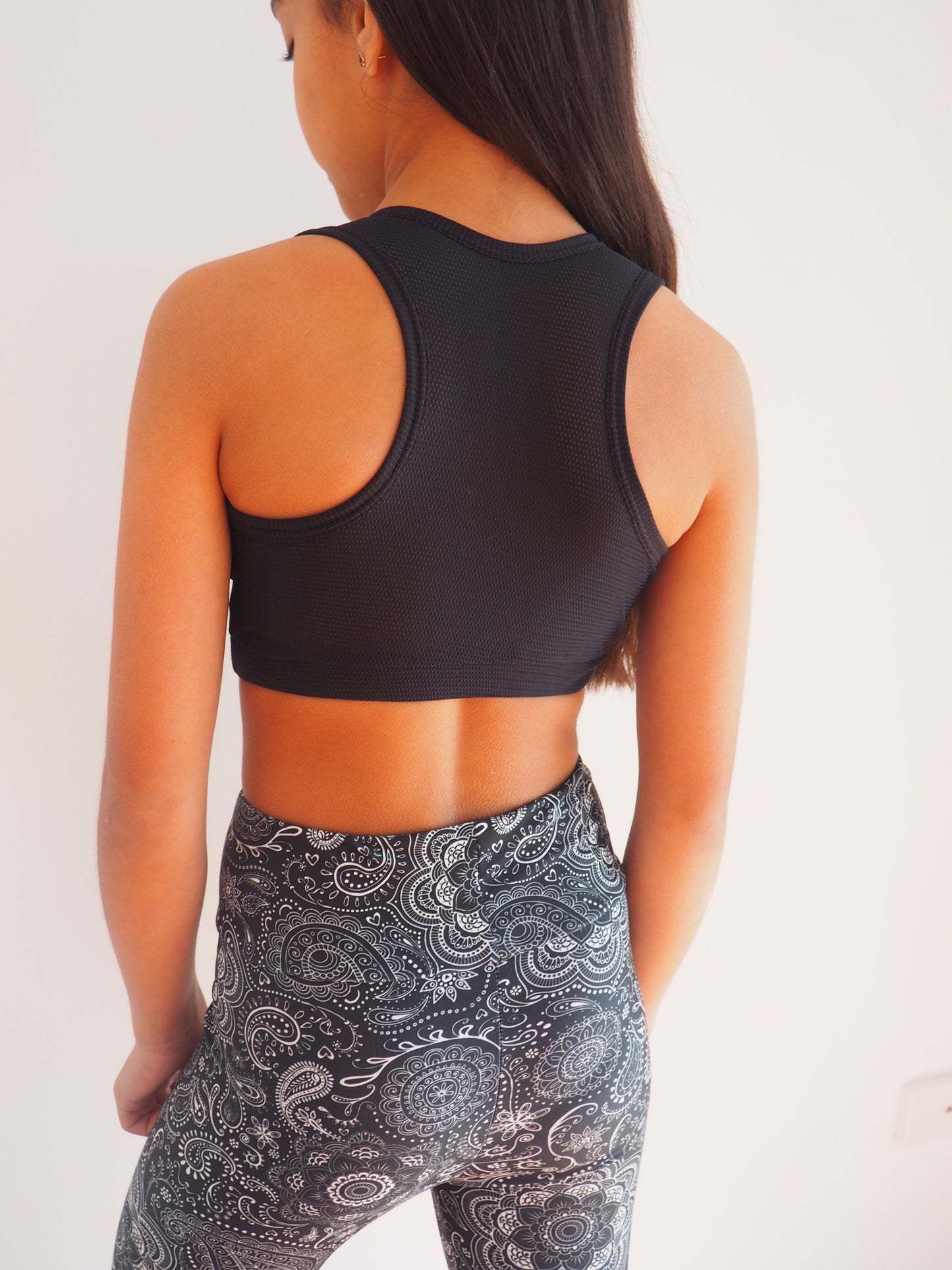 Gerry Can Kids Active -HAND DRAWN MONOCHROME PAISLEY COMPRESSION CROP - GERRY CAN