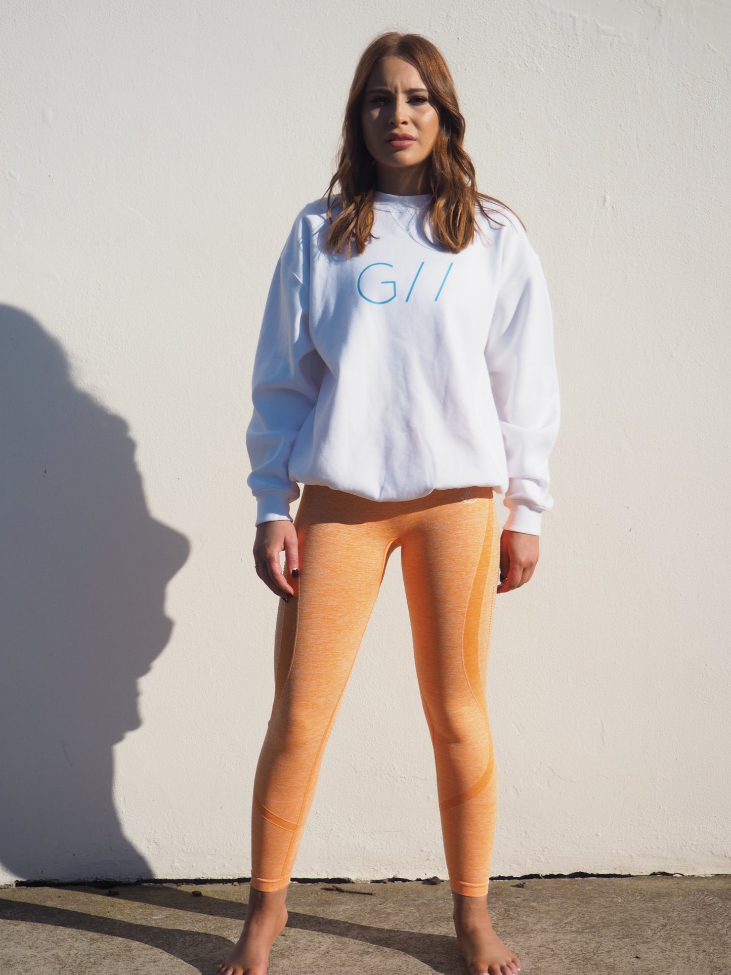 Gerrycan Seamless Orange Zest Geo Compression Knit Leggings
