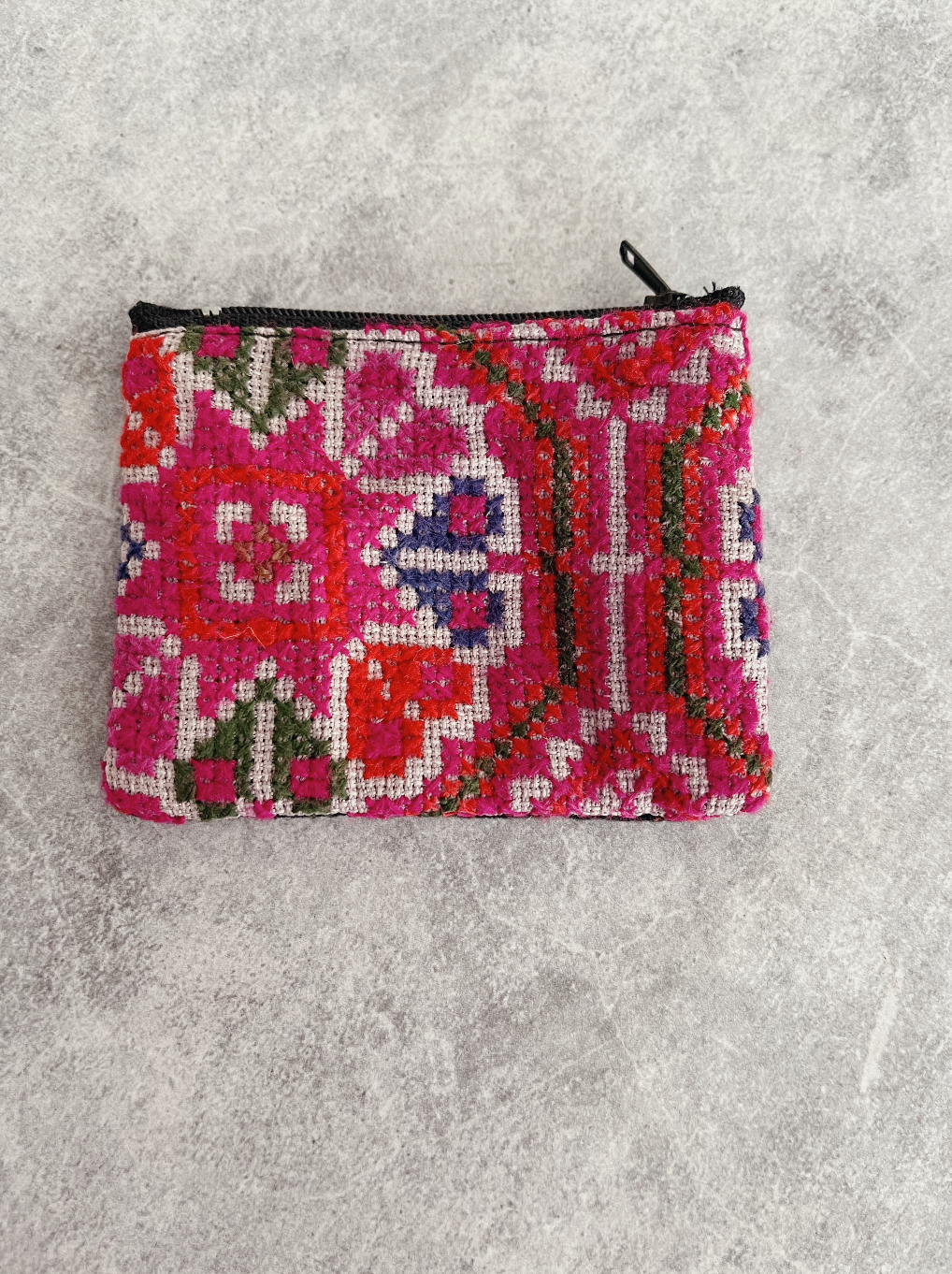 Tones of Pink: Thai Hmong Velvet Detailed Purse