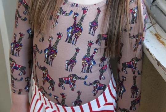 BABY + KIDS PRINTED ANIMALIA BODY SUIT LONG SLEEVE