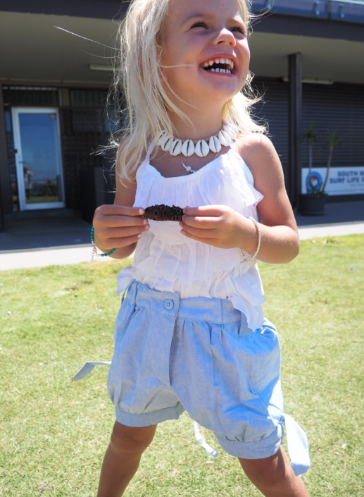 iluca the label: ISLA CHAMBRAY TIE UP SHORTS