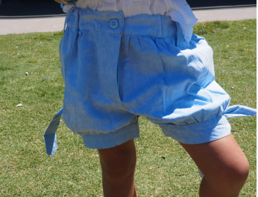 iluca the label: ISLA CHAMBRAY TIE UP SHORTS