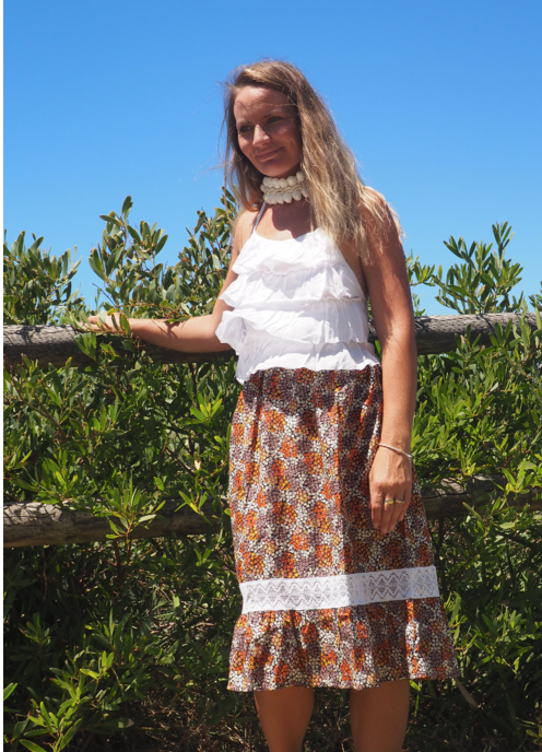 iluca the label: AUBREE SKIRT W/ CROCHET DETAIL- WOMENS