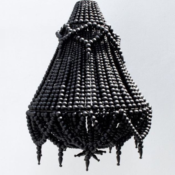 Ecora Boho Detailed Chandelier Black