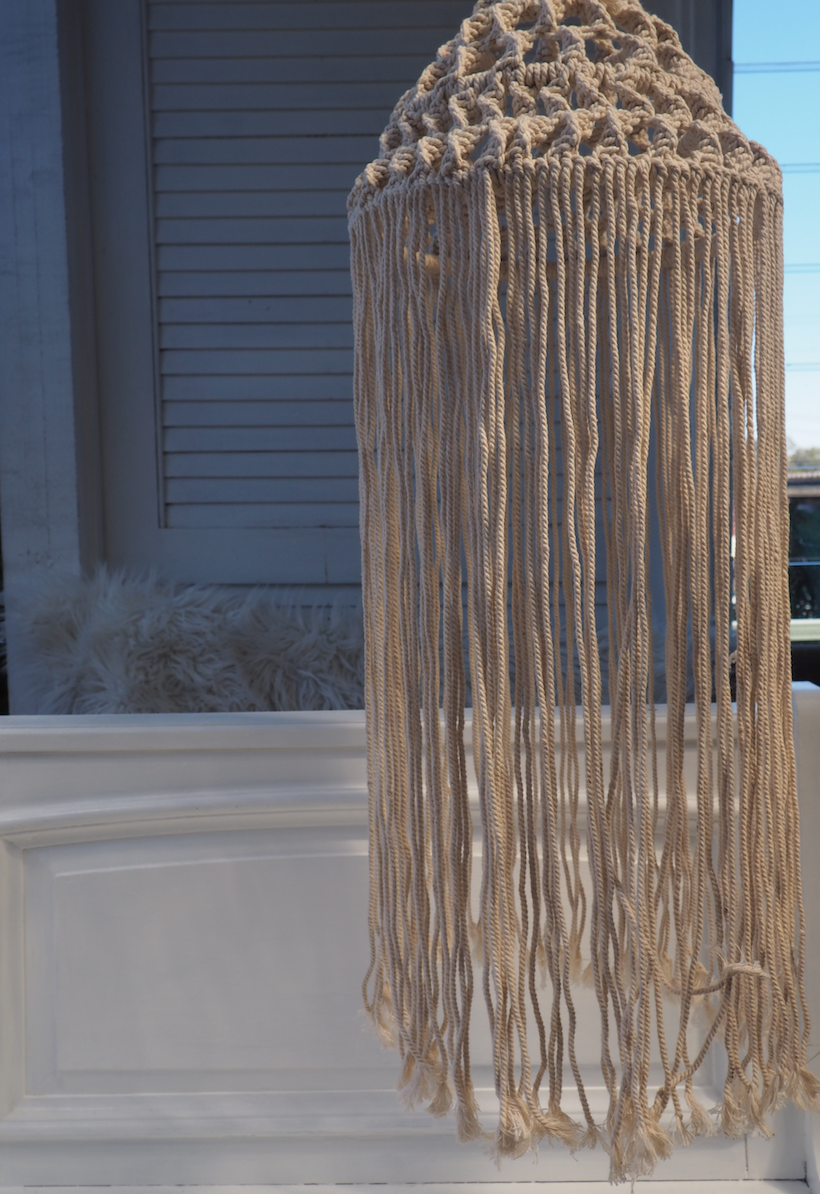 Macrame Twisted Light Shade Hanging