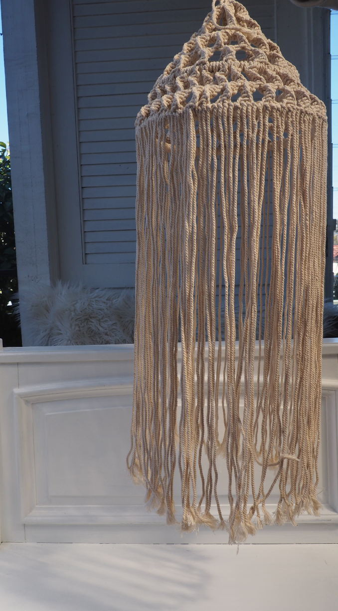 Macrame Twisted Light Shade Hanging