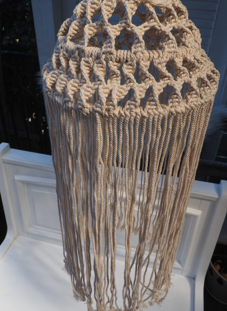 Macrame Twisted Light Shade Hanging