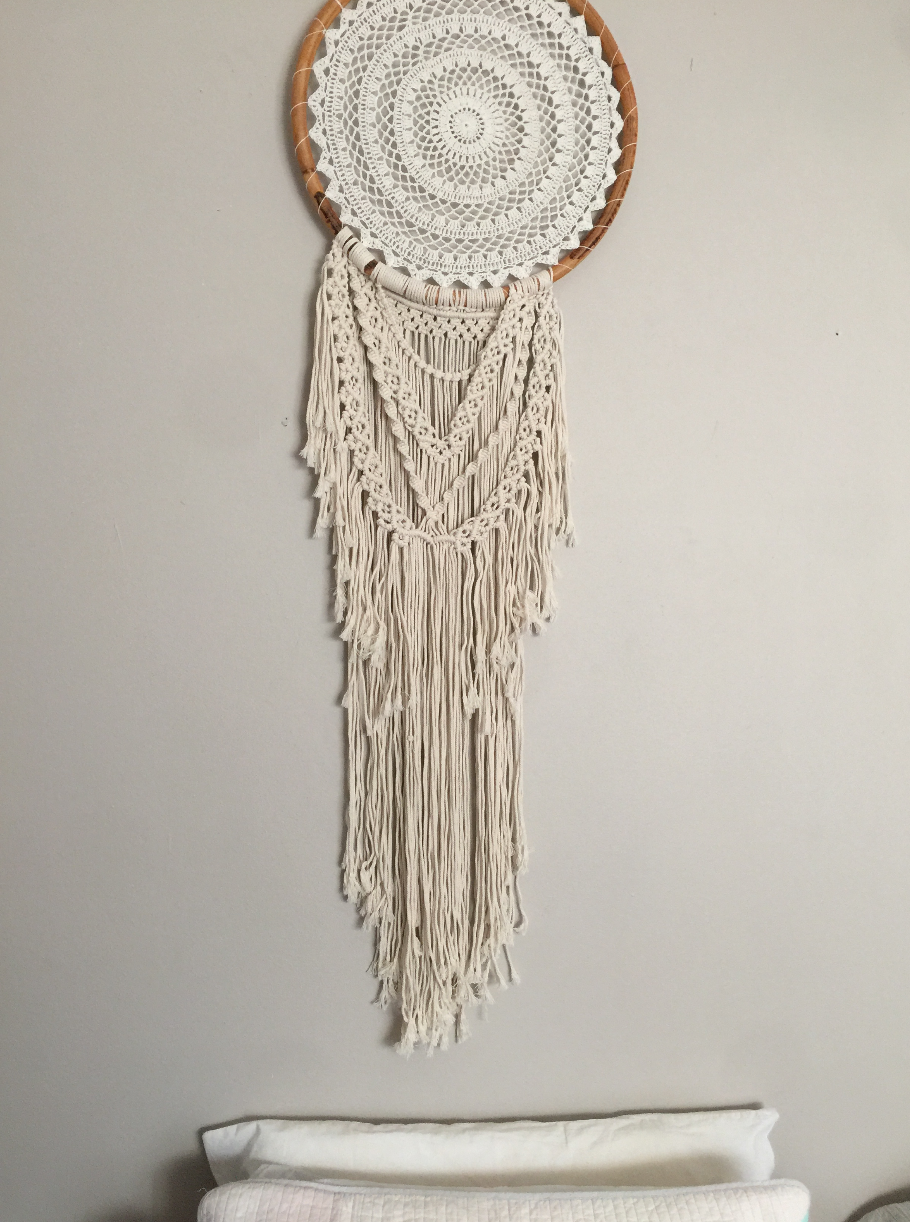 MACRAME DETAILED LARGE SIZE DREAMCATCHER- TWISTED TROPICS