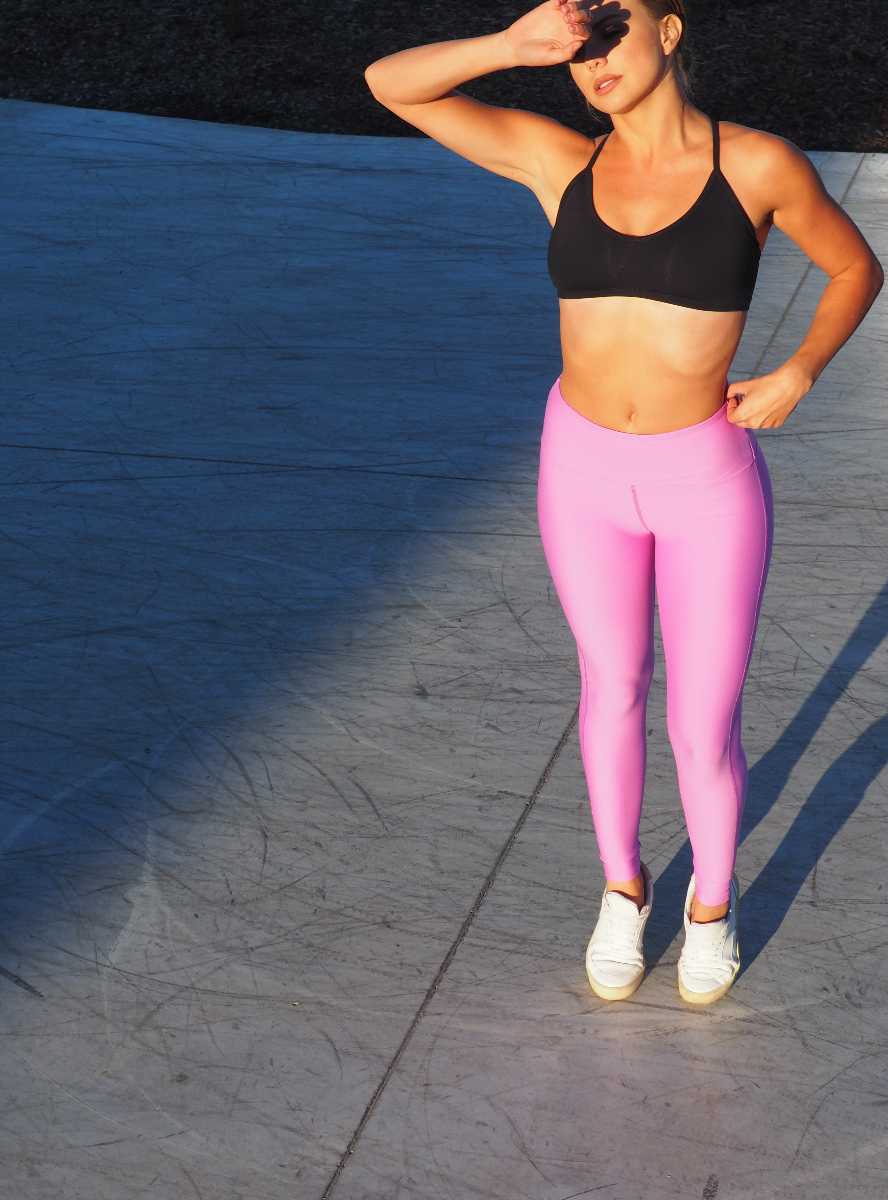 CELINE Super high waisted Celine Tights, squat proof, smooth and supportive - Blossom PINK - GERRY CAN