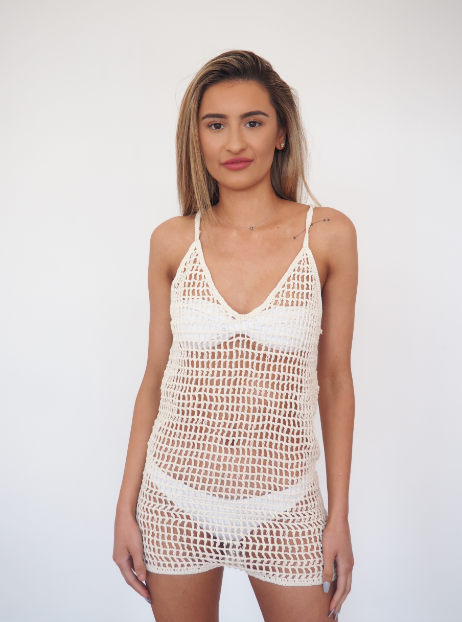 STEVIE CROCHET PILOT JUMPSUIT- Natural - GERRY CAN