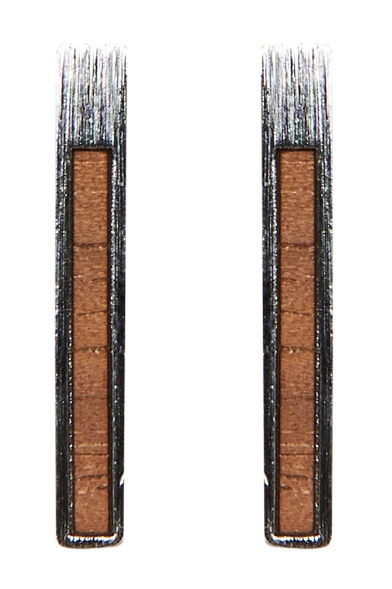 EB + IVE - METAL BAR PIN EARRING - SILVER & GOLD