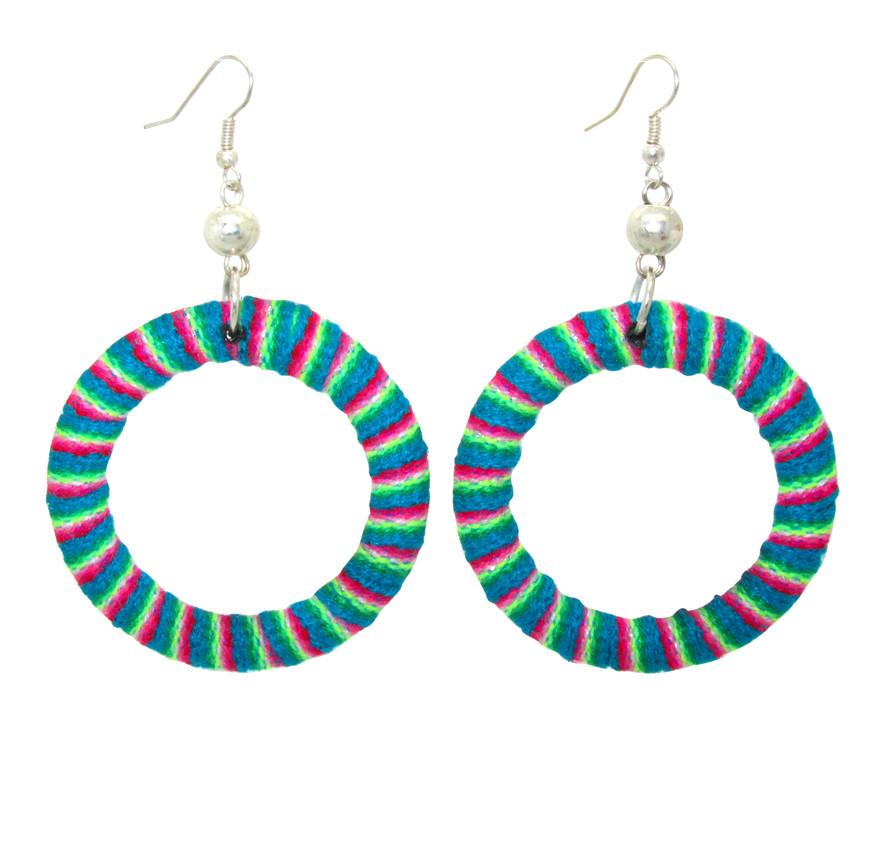 Odisya- Blue Inca Woven Hoops