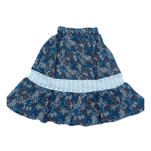 iluca the label: MADDISON BLUE MAXI SKIRT W/ CROCHET DETAIL- KIDS