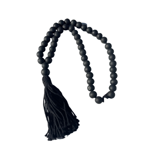 Black Tassel Beads