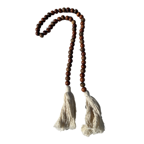 Walnut Natural Tassel Beads
