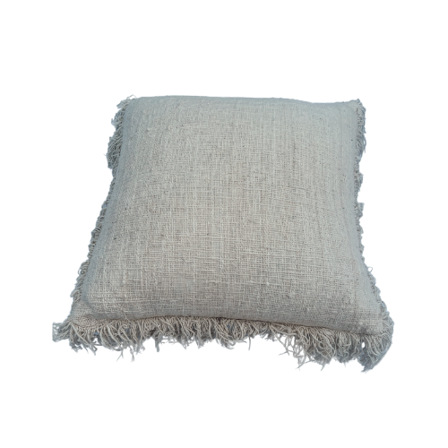 Woven Fringe boho cushion