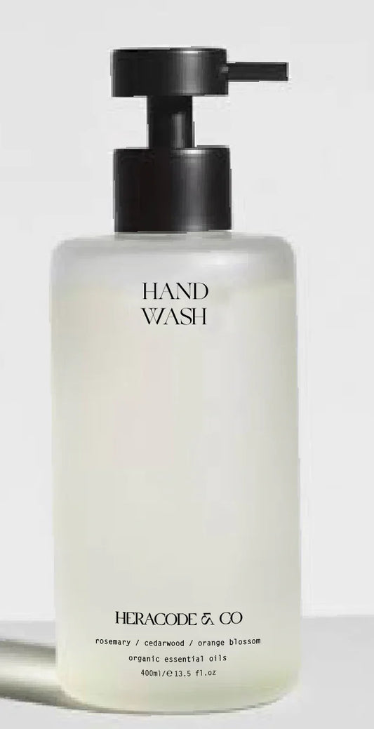 Organic Hand Wash - Frosted Glass Dispenser