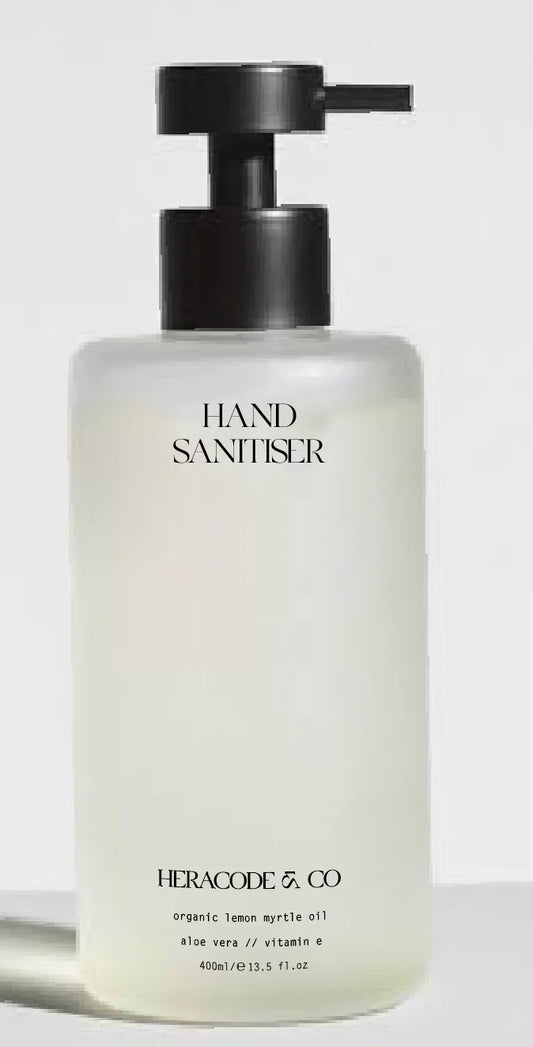 Organic Sanitiser - Frosted Glass Dispenser