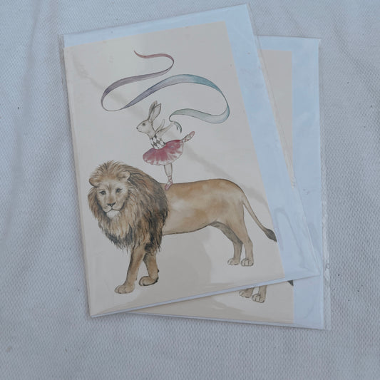 THE LION AND RABBIT - BALLERINA CARD - TP3