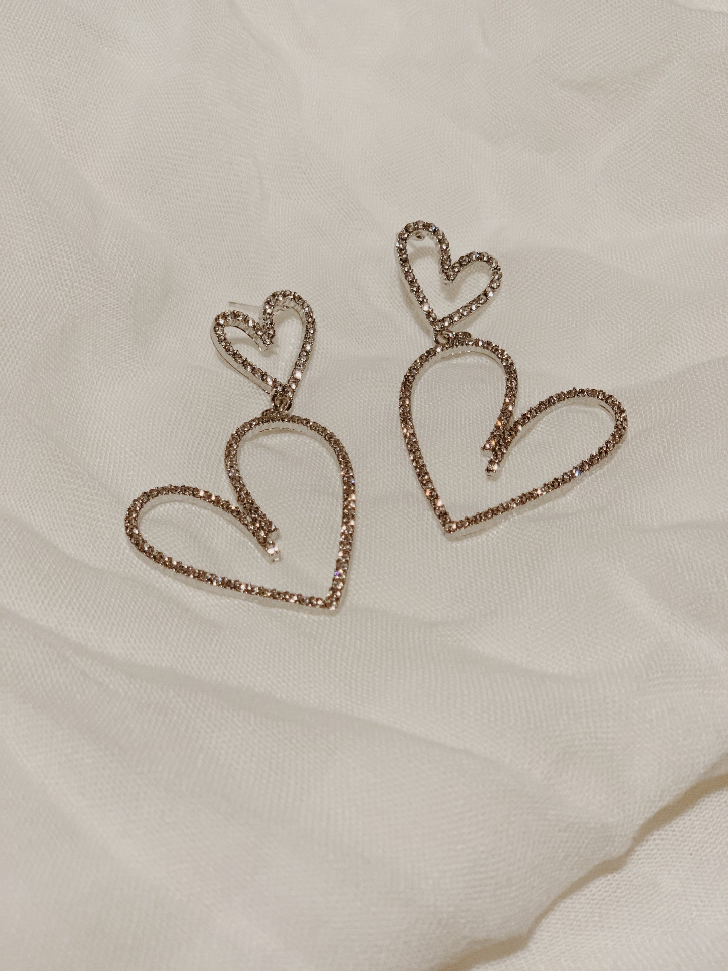 Diamante Wild Heart Drop Earrings | By: Life in the sun store