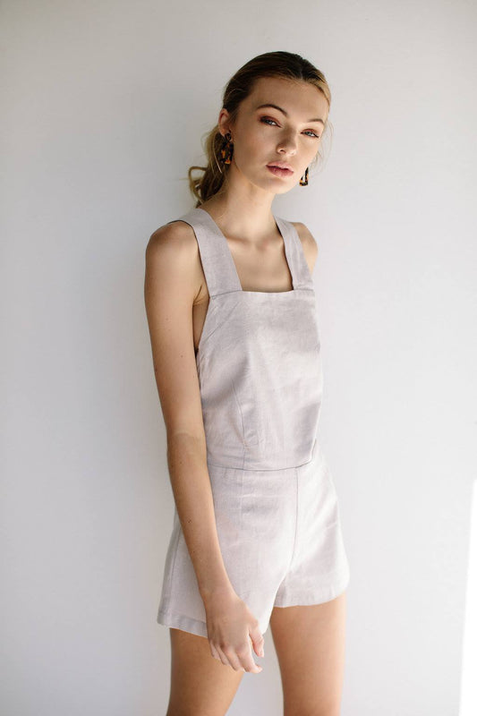 VALENTINA PLAYSUIT - GREY LILAC