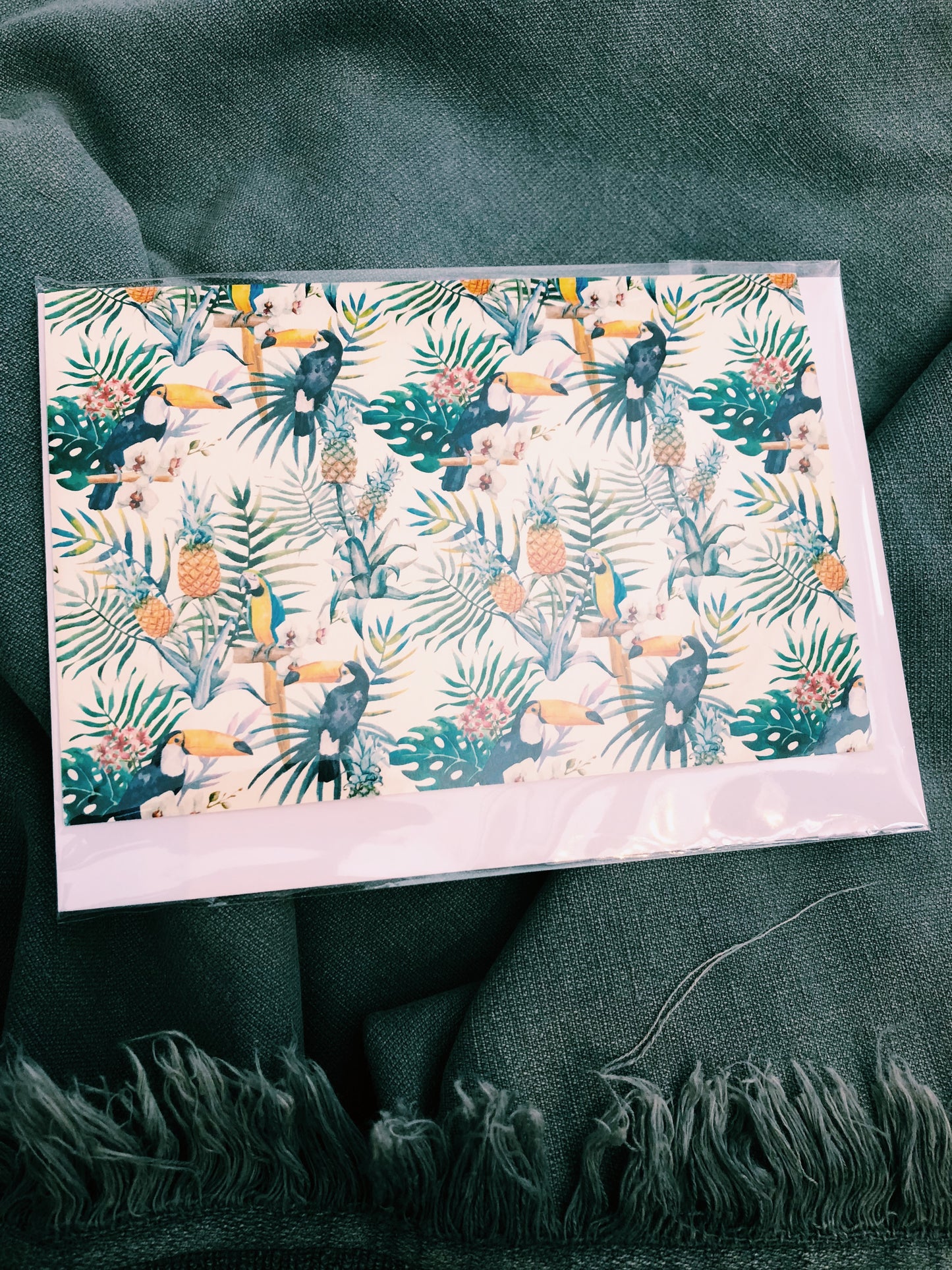 PALMS PARADISE WATER COLOUR PAINTED CARD - FB26