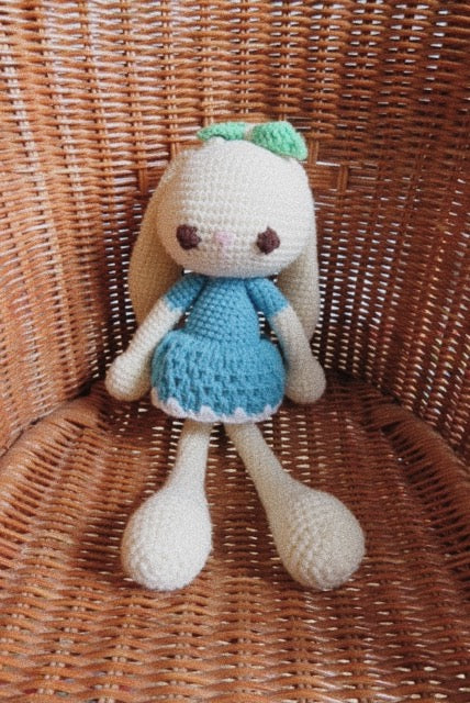 Lola Blue Crochet Bunny Doll