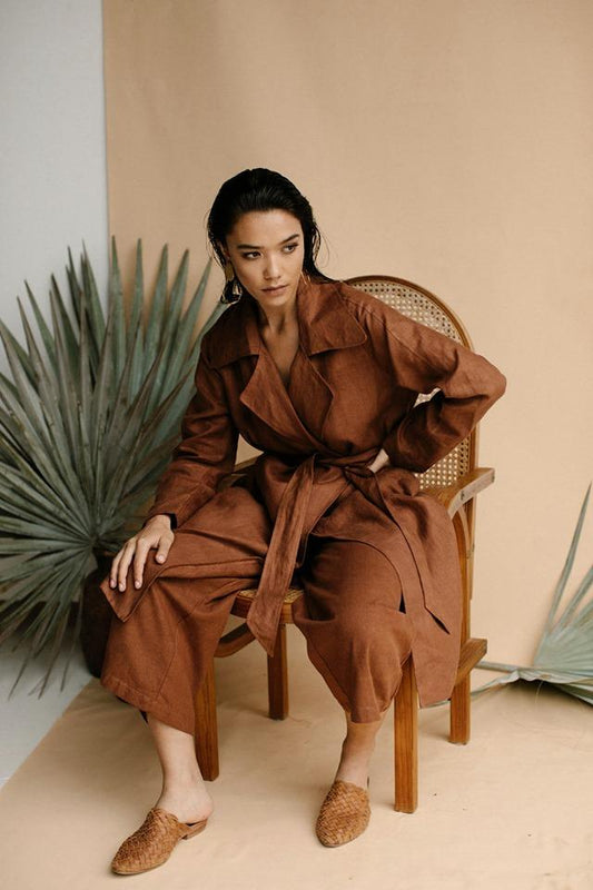 IRIS TRENCH COAT - CHOCOLATE