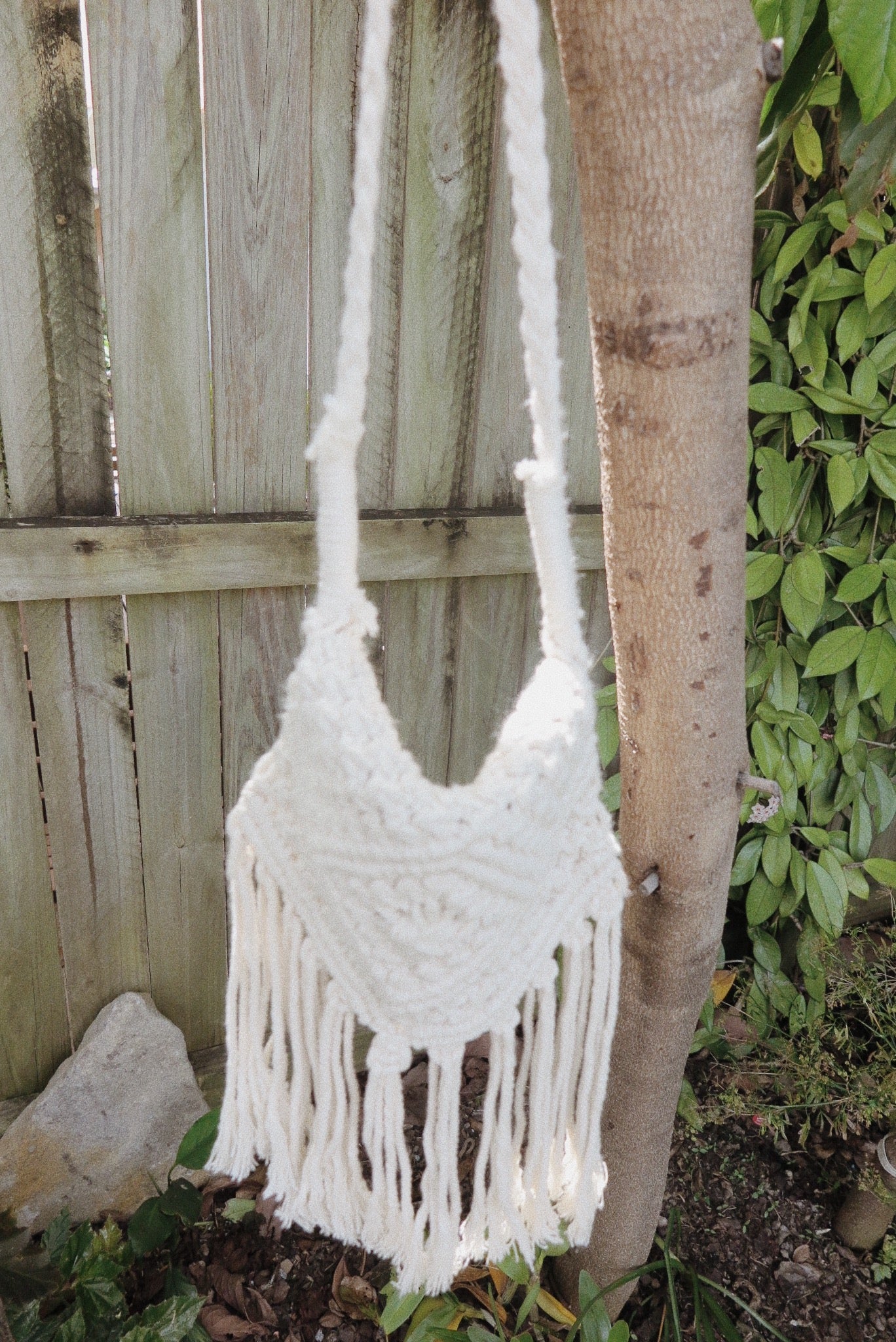Small Side Bag - Macrame Knotted