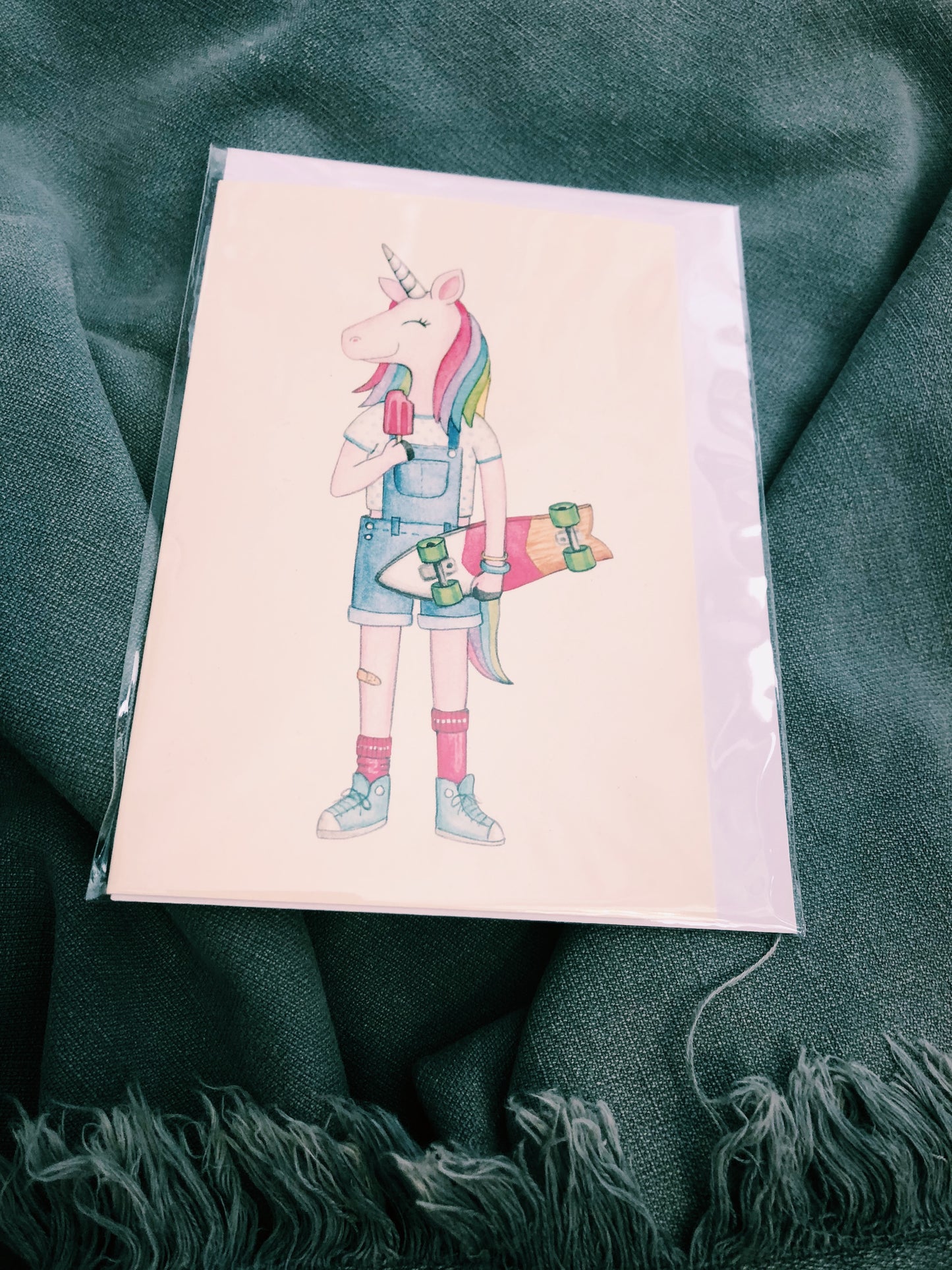UNICORN POPSICAL WATER COLOUR - ALL OCCASIONS CARD - MH13